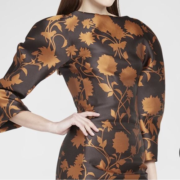 VERSACE Double Duchesse Floral-print Silk Cocktail Dress size 36 $3525 - Picture 10 of 10
